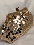 Sequin gold clutch