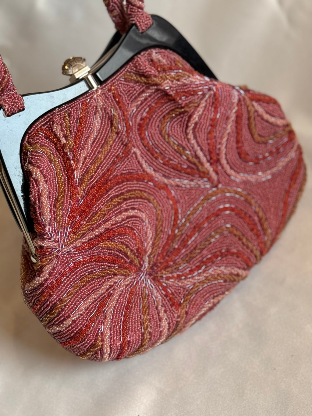 Vintage pink   Fully embellished clutch