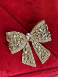 Silver embellished hair bow