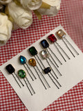 Multi colour hair pins set of 10
