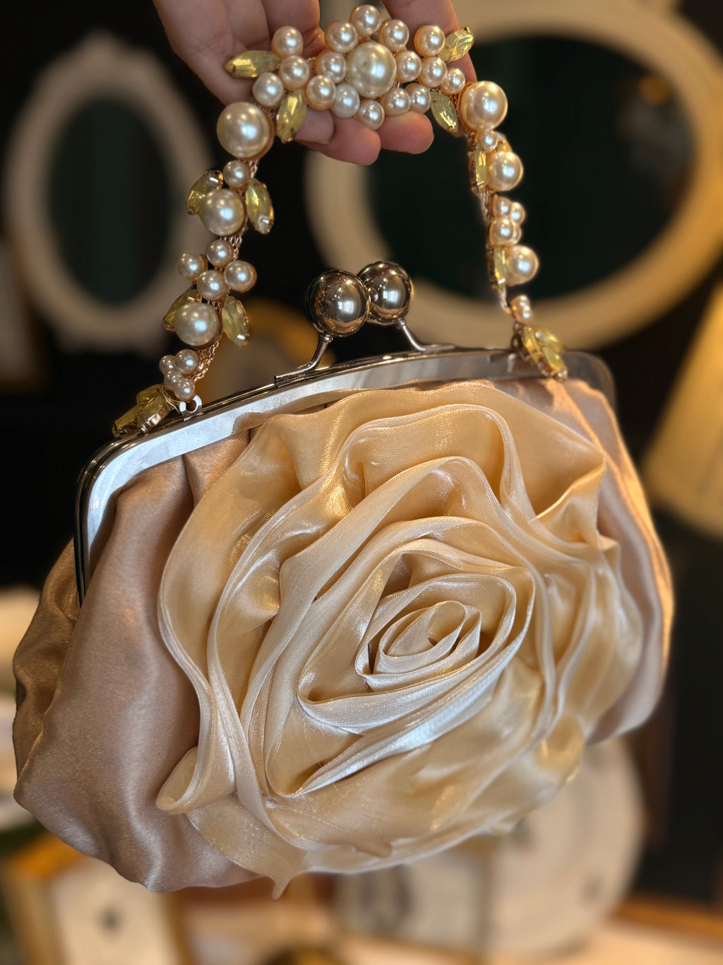 Gold rose clutch