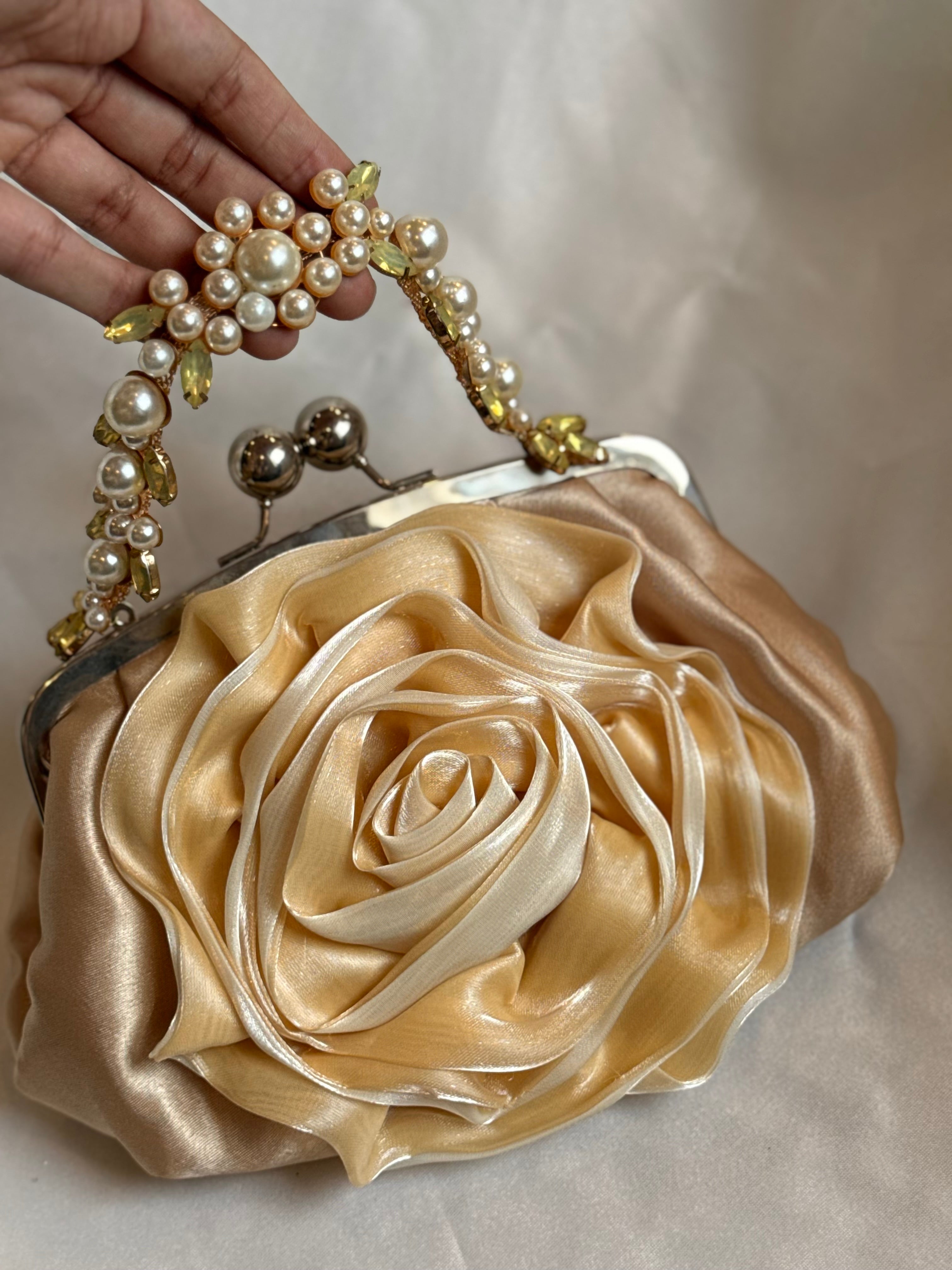 Gold rose clutch