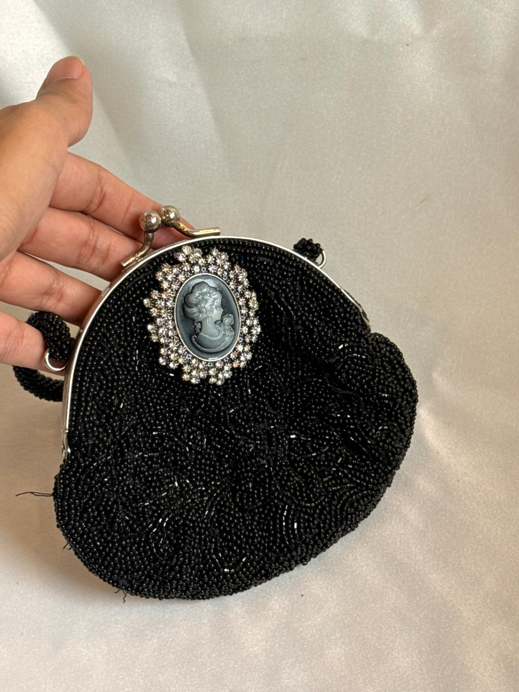 Mini beaded vintage clutch