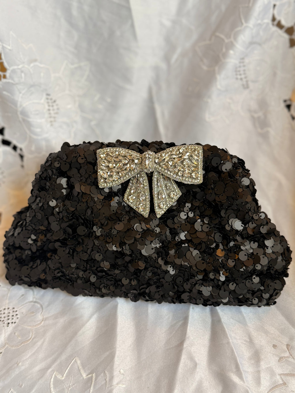 Balck sequin clutch