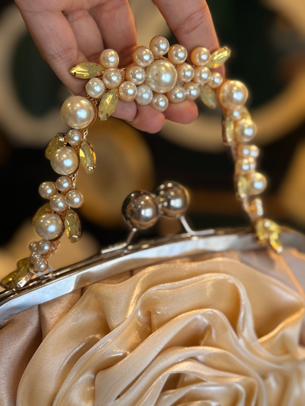 Gold rose clutch