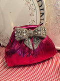 Hot pink soft leather clutch