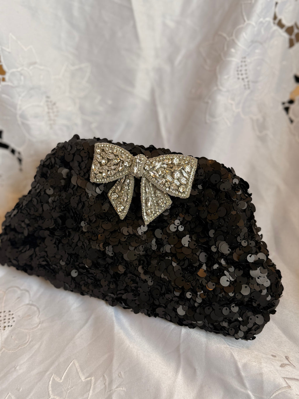 Balck sequin clutch