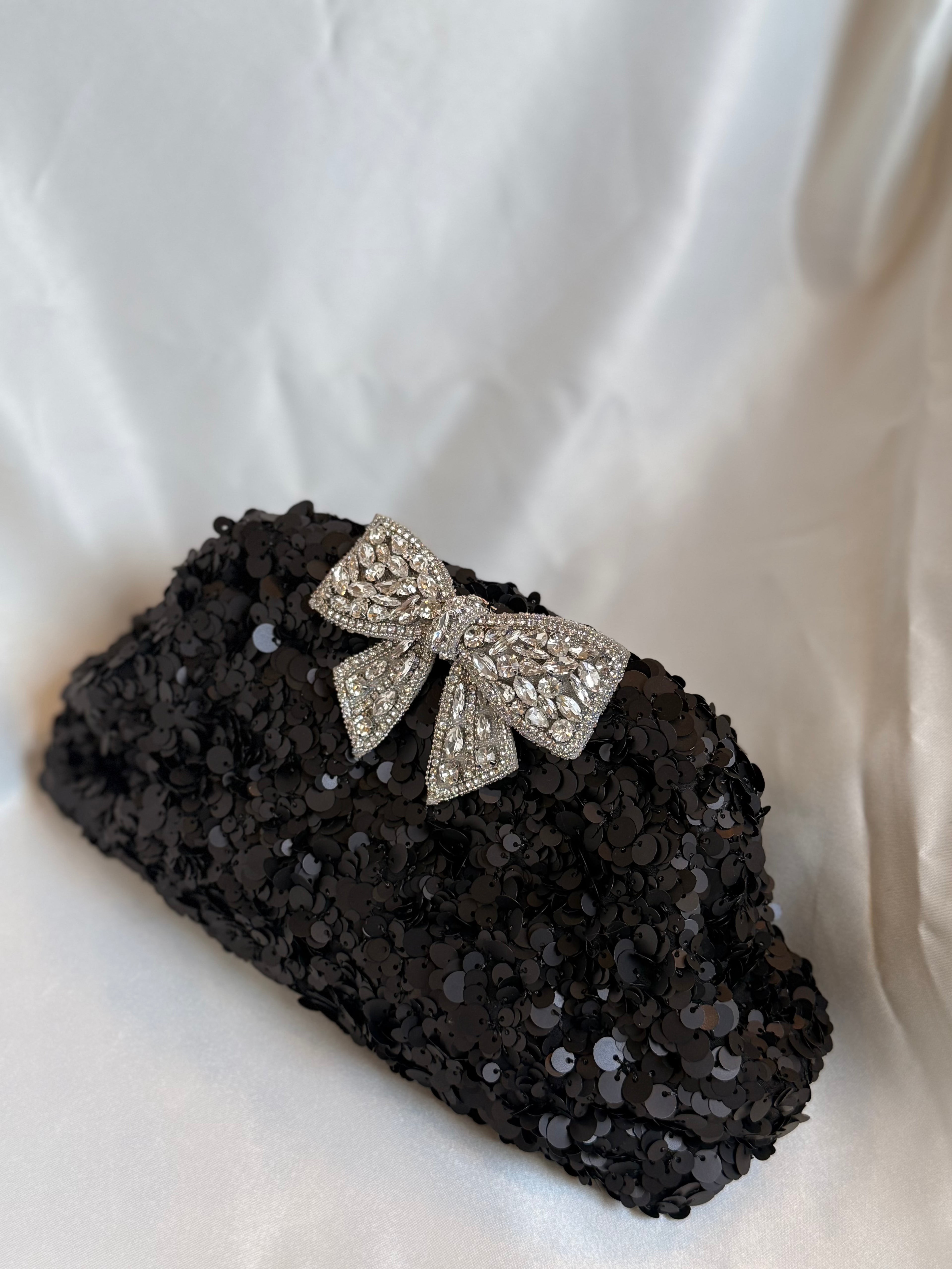Balck sequin clutch