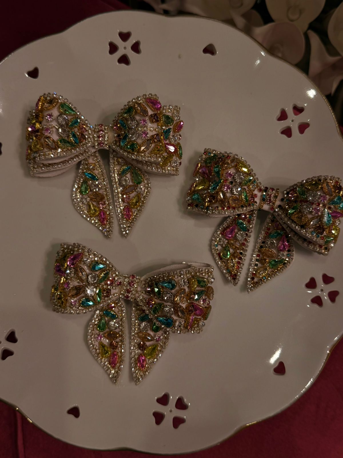 Multi colour hair bow