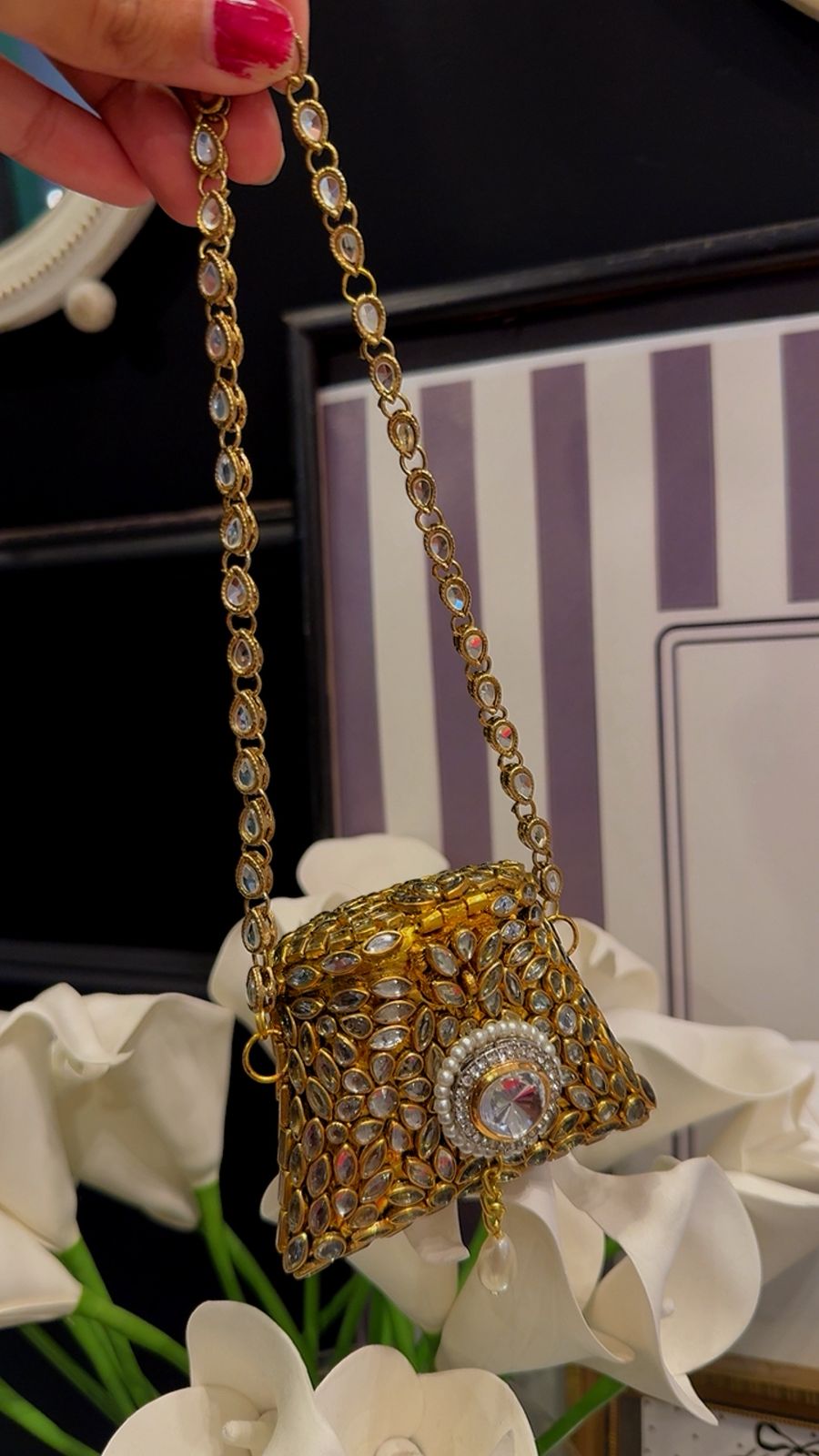 Mini nano kundan clutch