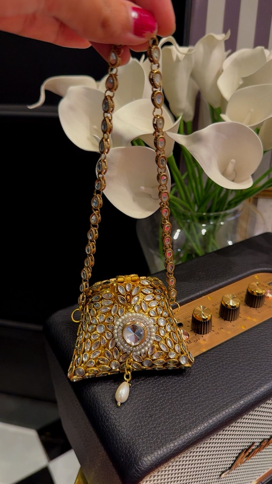Mini nano kundan clutch