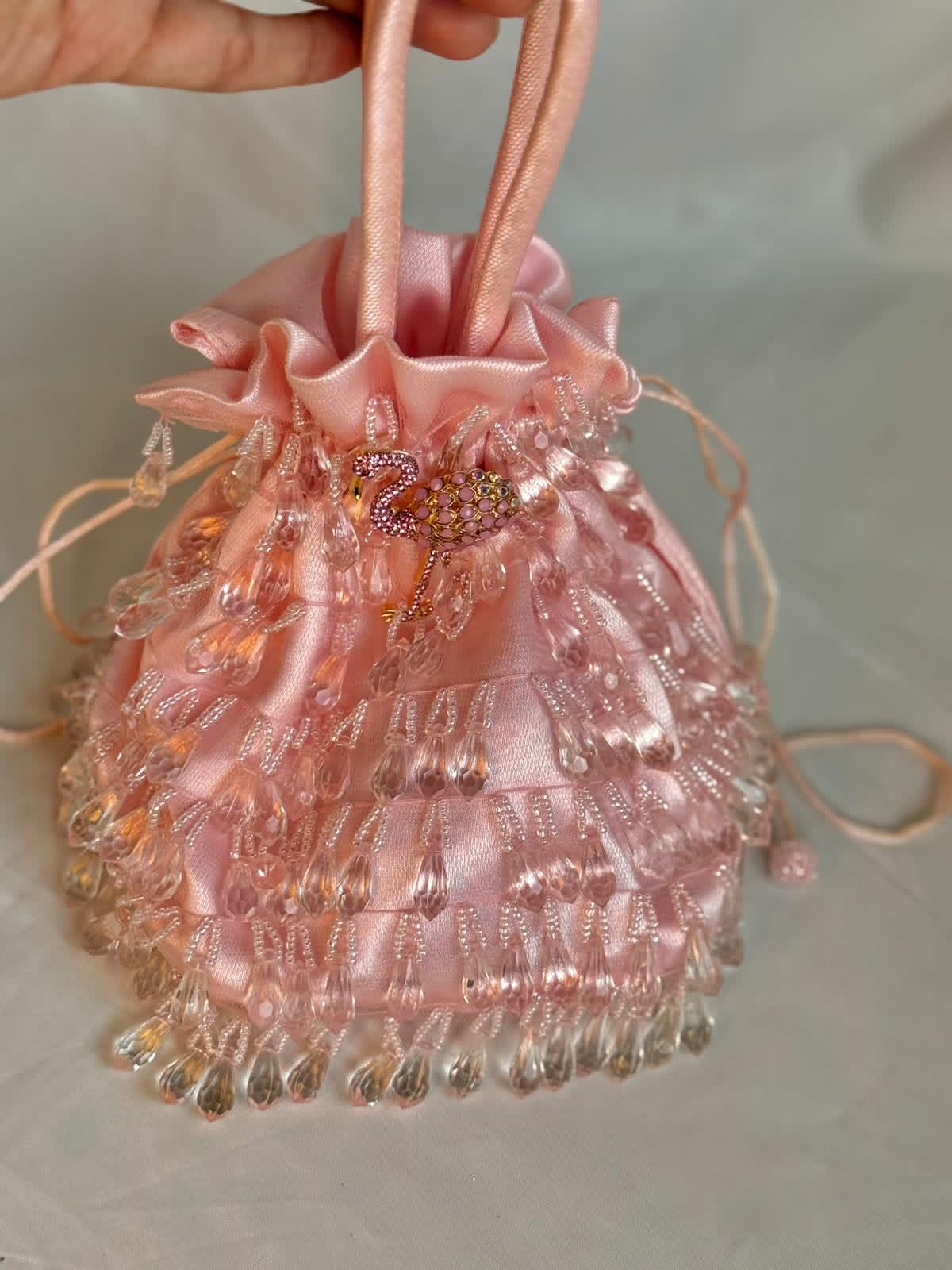 Powder pink potli with