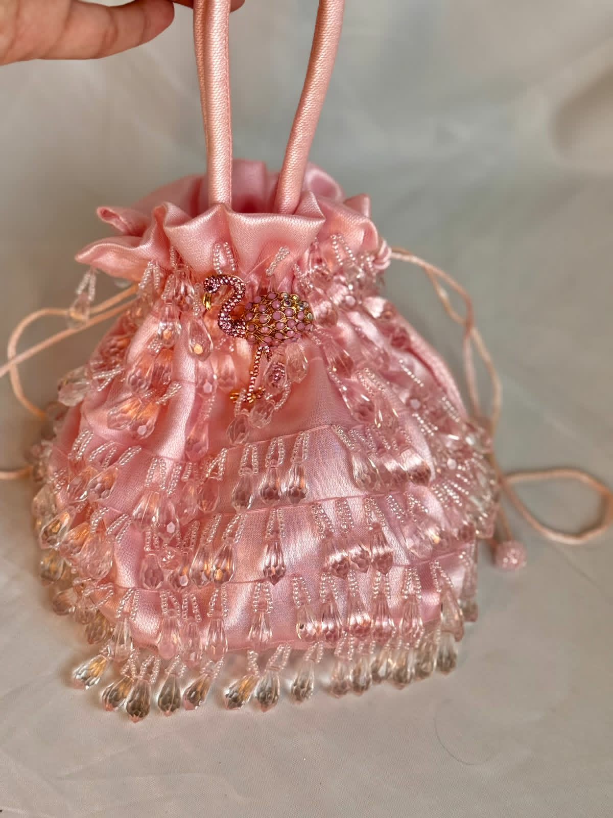 Powder pink potli with