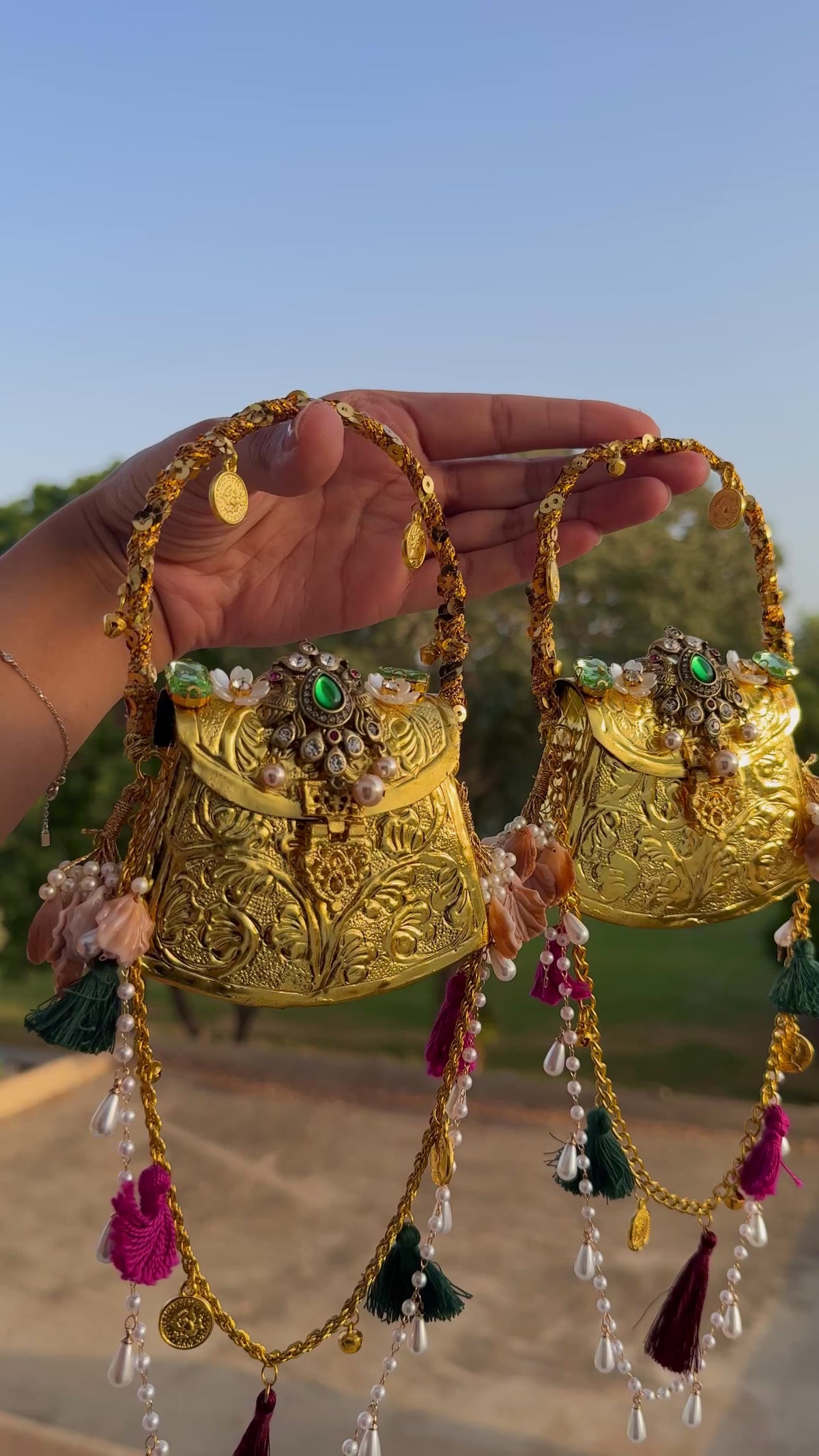 Multi colour Indian clutch