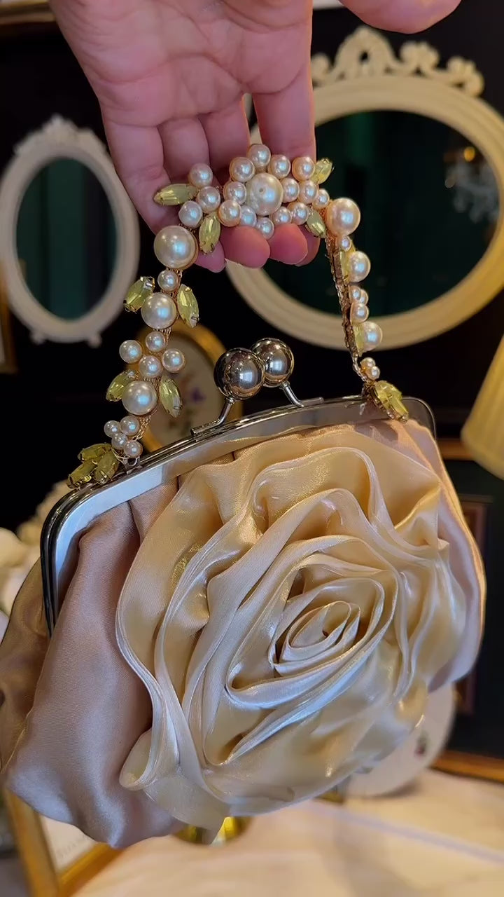 Gold rose clutch