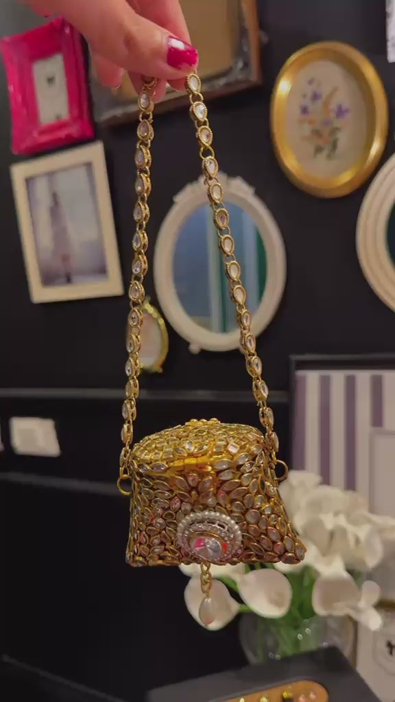 Mini nano kundan clutch